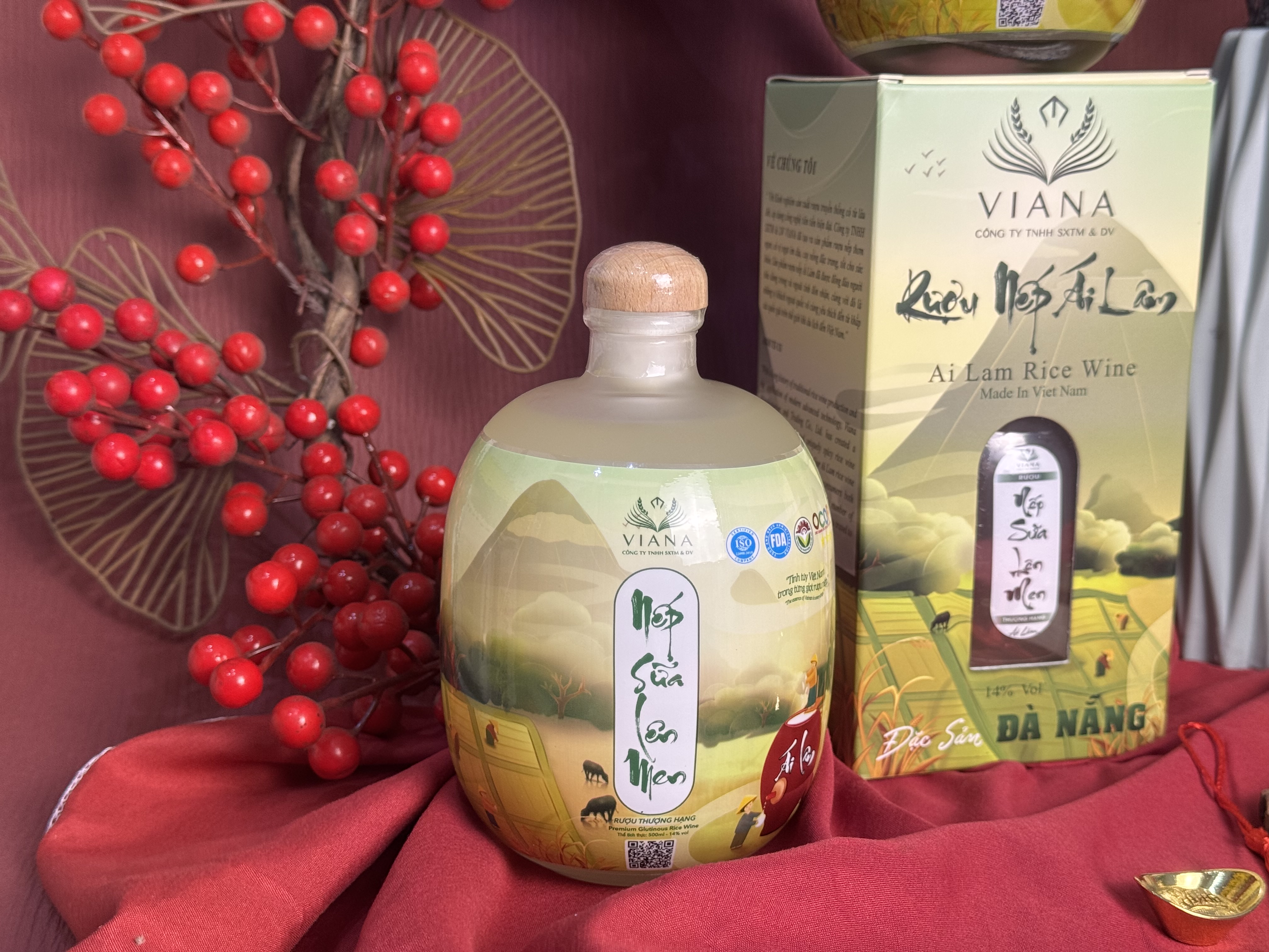 Rượu nếp sữa lên men Ái Lâm - THƯỢNG HẠNG -  Chai 500 ML 